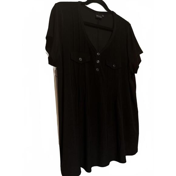 Elie Mccarthy Women's Black V-Neck Tunic Top Size 2X - Picture 5 of 9